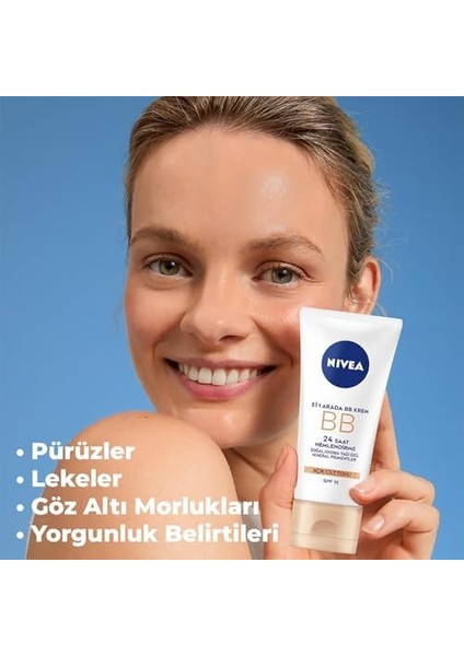 Nıvea Essentials 5'i 1 Arada Bb Krem, 24 Saat Nemlendirme+Doğal Jojoba Yağı Özü +Açık Cilt Tonu 50 Ml, Spf 15 Güneş Koruması fiyatları