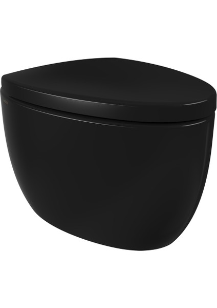 Bocchi Etna Asma Klozet Parlak Siyah 1116-005-0128 Kapak Dahil
