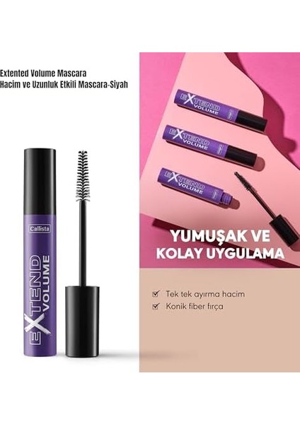 Callista Extend Volume Mascara Hacim ve Uzunluk Etkili Maskara Siyah modelleri