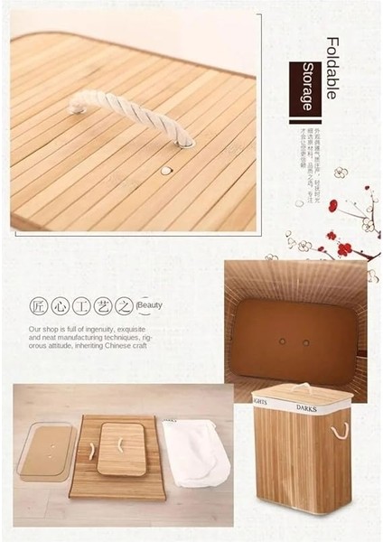 Kirli Çamaşır Sepeti, Dikdörtgen Form, Beyaz Iç Kaplama, Kulplu modelleri