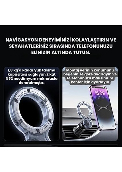 Pro Süper Manyetik Araç Içi Telefon Tutucu, Havalandırma Sıkıştırmalı Stabil Telefon Tutucu fırsatları
