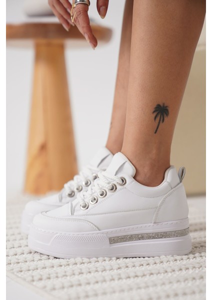 Alice Beyaz Kadın Gizli Topuklu Sneaker fırsatları