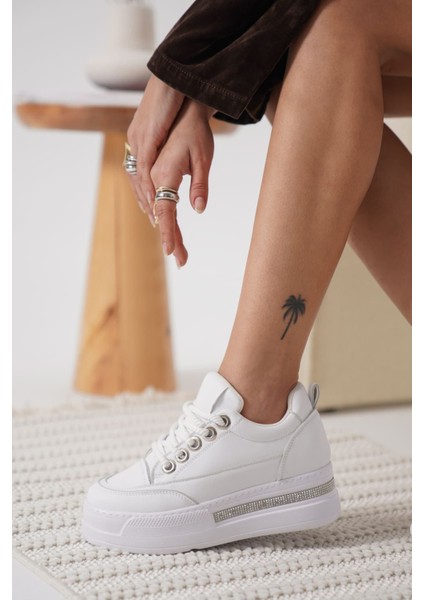 Alice Beyaz Kadın Gizli Topuklu Sneaker indirimleri
