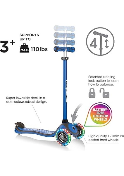 Çocuk Primo Plus ile Işık Kadar Tekerlekli Scooter, Çocuk, Primo Plus With Light Up Wheels fiyatları