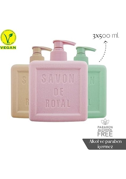 De Royal Provence Nemlendirici Luxury Vegan Premium Sıvı Sabun 500 ml 3 Adet (Karma Paket) fiyatları