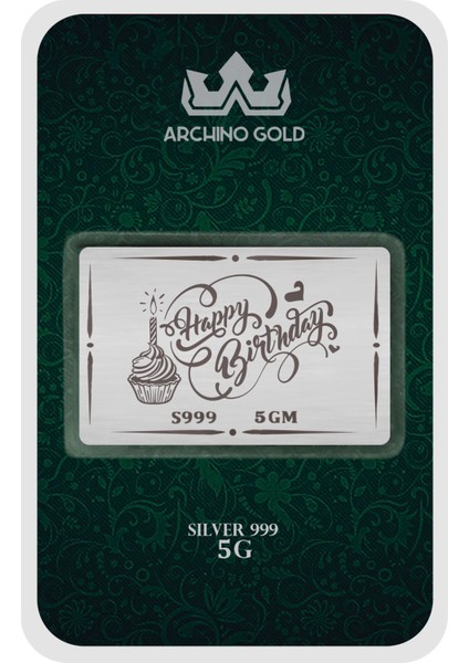 Kutlamanın Simgesi Olan Iyi Ki Doğdun Temalı Hediyelik 5 Gram 999 Ayar Gümüş KÜLÇESI-727