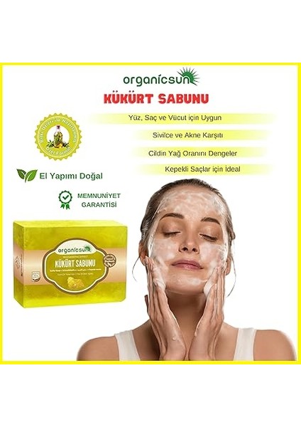 2'li Set Doğal Ardıç Katranı Sabunu ve Kükürt Sabunu Kaşıntı Karşıtı Sabun Seti modelleri