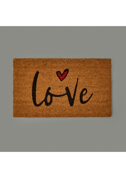 Home Kalpli Love Kapı Önü Paspası - Bej - 35X60 cm fiyatları