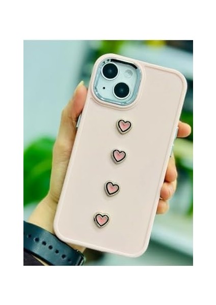 Aksesuar 13-14 ve 15 ile Uyumlu 4 Pembe Kalp Oyuncak Tasarımlı Esnek Silikon Kılıfı fiyatları