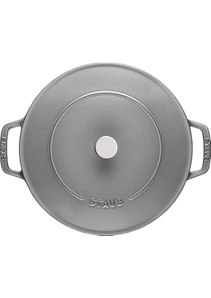 Chistera Yağmur Efektli Kapaklı Döküm Tencere, Gri, 24 cm indirimleri