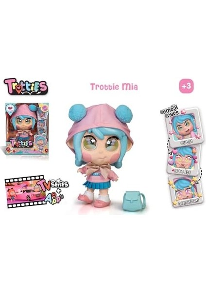 Mia, Trottie Tokyo Bebek, Animasyon Serisinden Seyahat Bebekleri, Çanta ve Harita Gibi Aksesuarları Vardır, 3 Yaşından Itibaren Çocuklara Hediye Etmek Için Ideal, Famosa (TFT01000) fiyatları