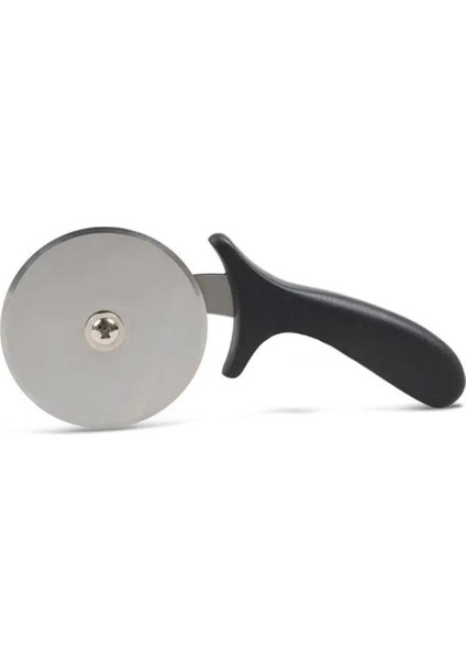 Pizza Kesici, Pizza Ruleti - 10 cm Çap - Rulet Kesici - Hamur Ruleti - Pizza Bıçağı, Siyah Çelik