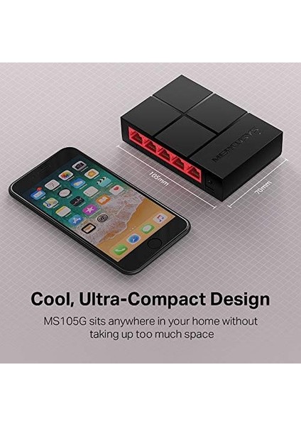 MS105G, 5-Port 10/100/1,000 Mbps Masaüstü Switch modelleri