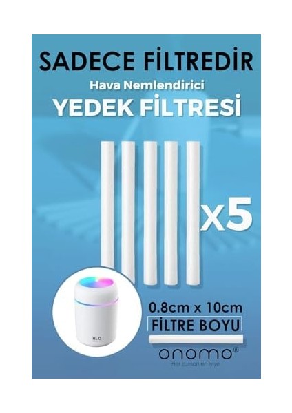 Nemlendirici Buhar Makinesi Filtresi 5 Adet - 0.8cm x 10CM fiyatları