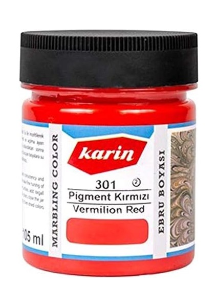 Ebru Boyası 105 ml 301 Pigment Kırmızı