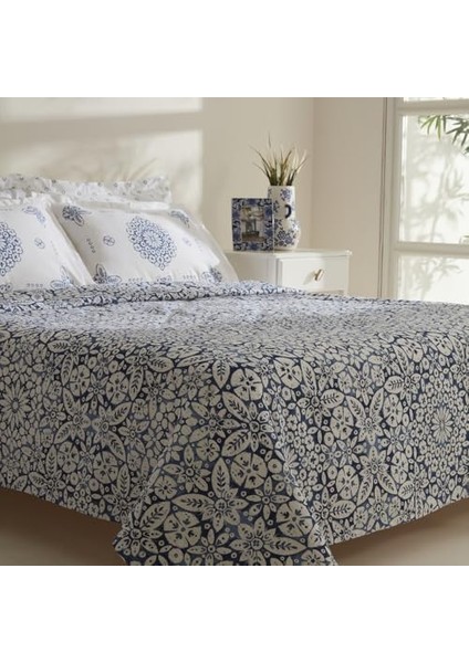 IDA%100 Pamuk Çift Kişilik Pike Takımı Mavi modelleri