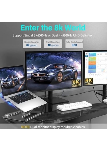 USB 4 Kablo, Thunderbolt Kablo Için Dik Açı Pd 240 W Çift Destekler 8k Hd Ekran USB C Kablosu 8K@60Hz 40GBPS Veri Aktarımı (1metre/4ft) ZR849 modelleri