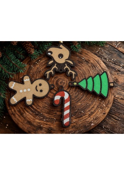 Ikizler 2 Şer Adet 4'lü Set Şık Yılbaşı Çam Ağacı Süsleri fiyatları