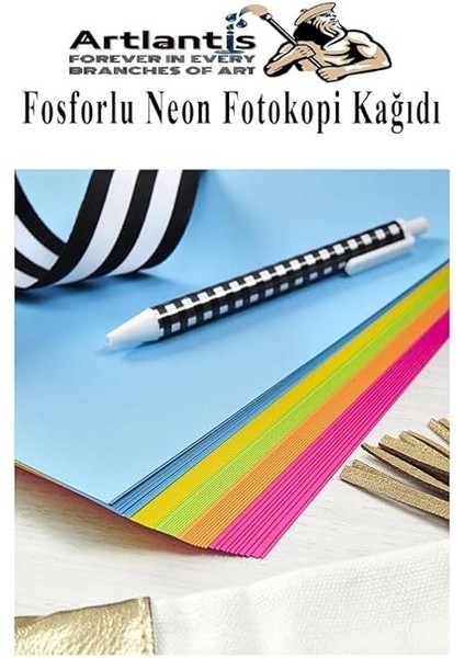 Neon Fosforlu Renkli A5 Fotokopi Kağıdı 50 Li 1 Paket 50 Adet Fosforlu 5 Renk Parlak Canlı Renkler Fotokopi Kağıdı modelleri