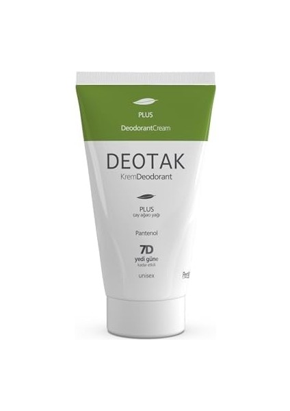 Deotak Plus Ekstra Koruma 7 Güne Kadar Etkili Krem Deodorant 35 ml