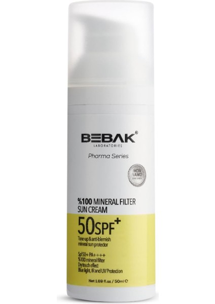 Bebak Pharma Mineral Filter Güneş Kremi 50SPF+ 50ML fiyatları