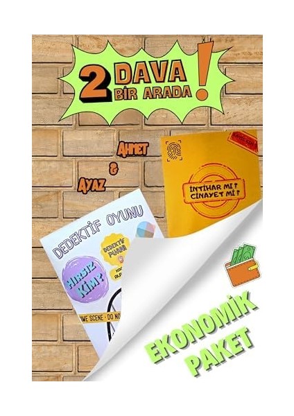 Oyunu Çözümleme-Suçluyu Bulma-Çözülemeyen Davalar-Katili Bulma-Gizem-Suçluyu Bulma (Ayaz ve Ahmet Vakası) modelleri