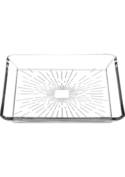 Madlen Kare Tatlı Tabağı - 2&apos;li, Cam, 15X15 cm