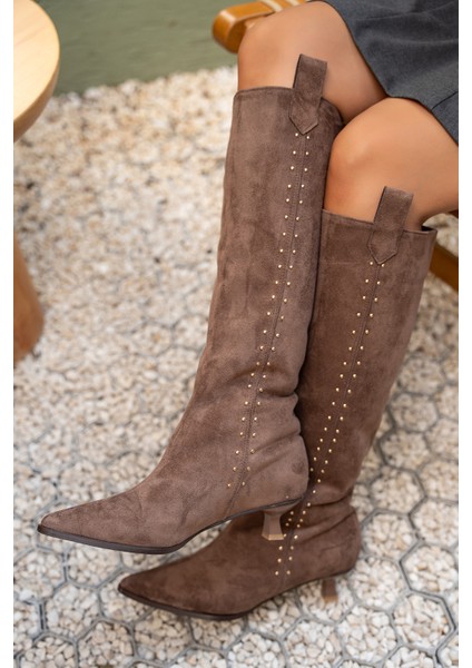 Entela Acı Kahve Troklu Süet Çizme fırsatları