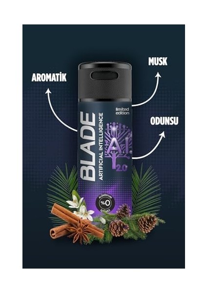 Blade Ai Deodorant 2, 150 Mililitre modelleri