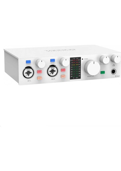 Professional E2X2 | Yüksek Kalite Usb-C Ses Kartı: 2-Giriş/2-Çıkış 24BIT/192KHZ, 8...600OHM Arası Kulaklıklara Kadar Kullanılabilir. (Pc/mac)