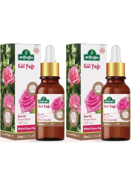 Arifoğlu Gül Yağı 20ML 2 Li Set