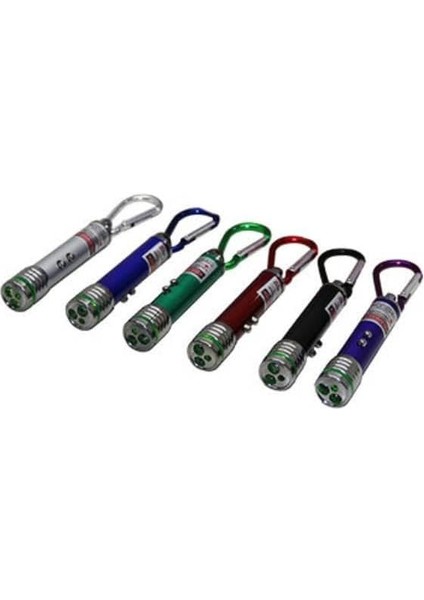 Adet Başlıklı Lazer LED Işık Renkli Lazer Anahtarlık