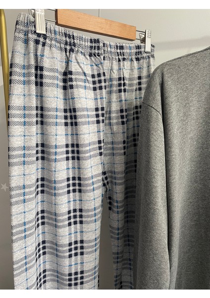 Süprem Ince Mevsimlik Ekose Erkek Pijama Takımı modelleri