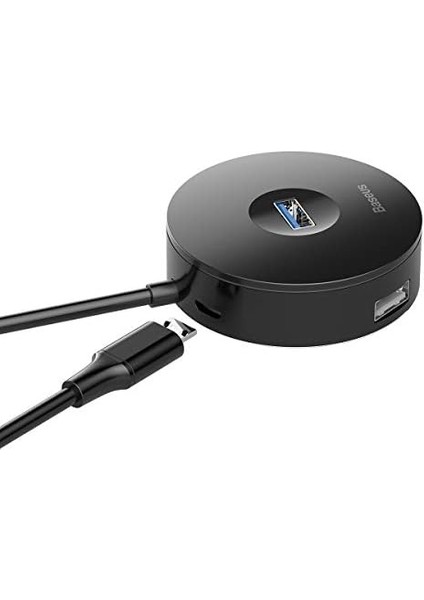 Round Box 3 In 1, Çok Fonksiyonlu Bilgisayar/telefon Hub Adaptörü, Siyah, Kablo Uzunluğu: 12 Cm, Bağlantı Sayısı: 3, Bağlantı: USB Type A 3.0&apos;dan - USB Type A 3.0 & USB Type A 2.0,seyahat Boy fiyatları