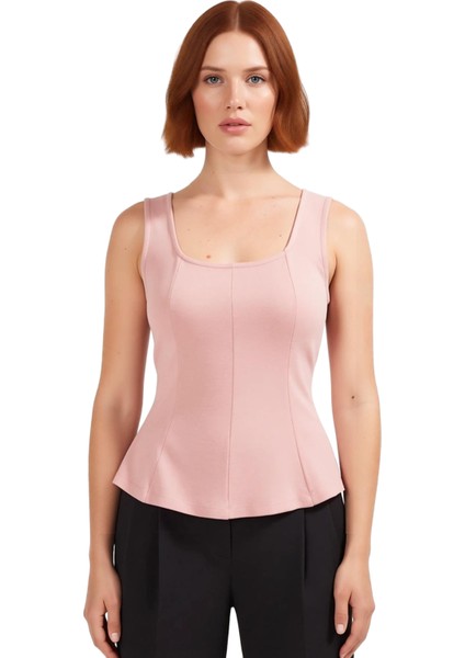 Yazlık Peplum Bluz Nefes Alan Örme Kumaş Havuz Yaka Fitted Günlük Kullanım Için fiyatları