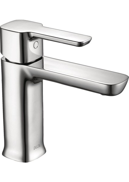 Faucet Modern Tek Delikli Bataryası, Tek Saplı Bataryası Krom, Lavabo Bataryası, Tahliye Montajı, Krom 581LF-PP