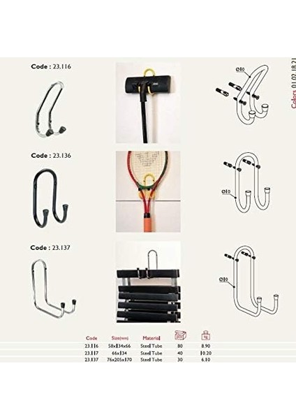 Süpürge Raket Askısı Çok Amaçlı Askı 23.136.02 fiyatları