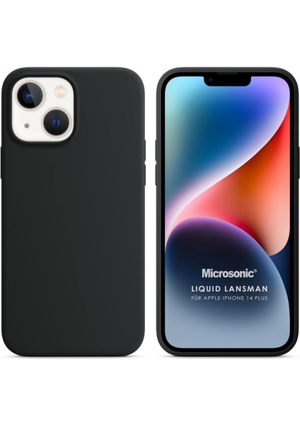 14 Plus Için Kılıf Lansman Silikon Siyah [ 14 Plus ile Uyumlu Kılıf - Siyah]