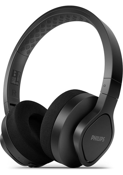 Audio A4216BK/00 Kulak Üstü Spor Kulaklık Kablosuz, 40 mm Sürücü, 35 Saat Çalma Süresi, IP55 Toz/su Koruması, Soğutucu Kulak Kapakları, Yıkanabilir Kulaklık Yastıkları, Siyah, 2021/2022 Model