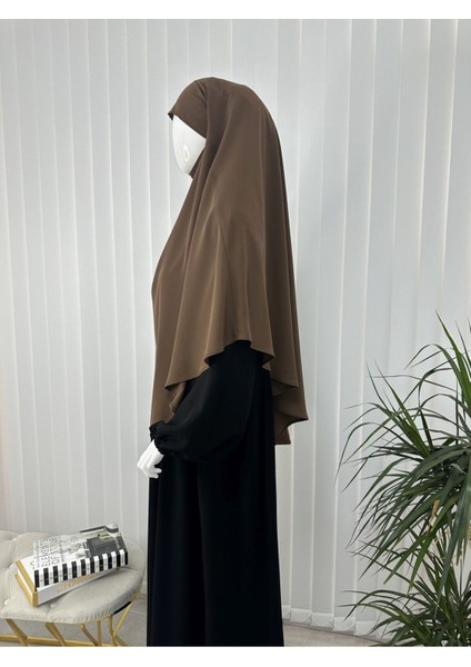 Tek Kat Medine Ipegi Pratik Bağlamalı Üçgen Sufle Eşarp Kahve ,hijab ( Hac ve Umre Için) fiyatları
