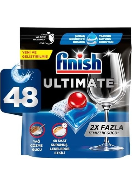 Finish Ultimate 48 Kapsül Bulaşık Makinesi Deterjanı Tableti (1 x 48 Kapsül) fiyatları