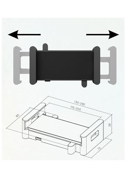 ve Akıllı Telefon Uyumlu Vesa Destekli Tutucu Parça | 4.7” – 15” Cihazlarla Uyumlu Siyah indirimleri
