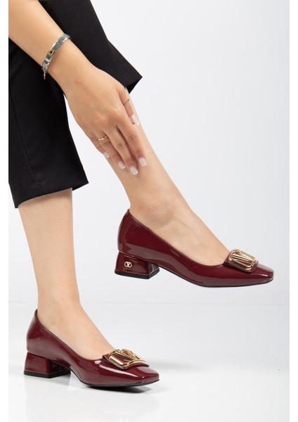 Suins Premium Pauly Model Kadın Orta Topuklu Siyah Kahve Bordo Ayakkabı modelleri