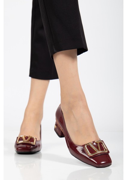 Suins Premium Pauly Model Kadın Orta Topuklu Siyah Kahve Bordo Ayakkabı fırsatları