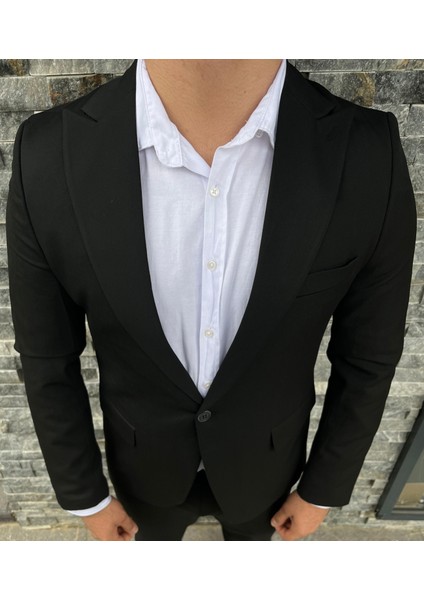 Erkek Italyan Kesim Slim Fit Ceket