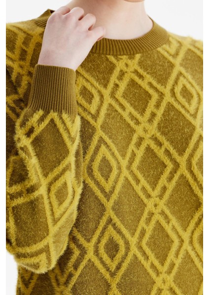 21614 Desenli Sıfır Yaka Triko Tunik modelleri