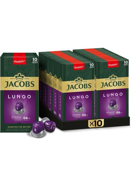 Jacobs Kapsül Kahve Lungo 8 Intense x 10 Paket fiyatları