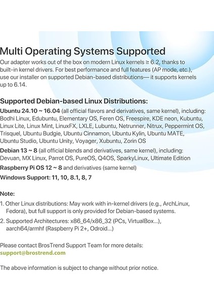 AC1200 Linux Wifi Adaptörü, Ubuntu, Kali, Nane, Debian, Lubuntu, Xubuntu, Mate, Zorin, Pureos, Raspberry Pi, Windows Vb. Için 5 Ghz + 2,4 Ghz, Uzun Menzilli USB Wifi Linux 3.0, 2X5DBI modelleri