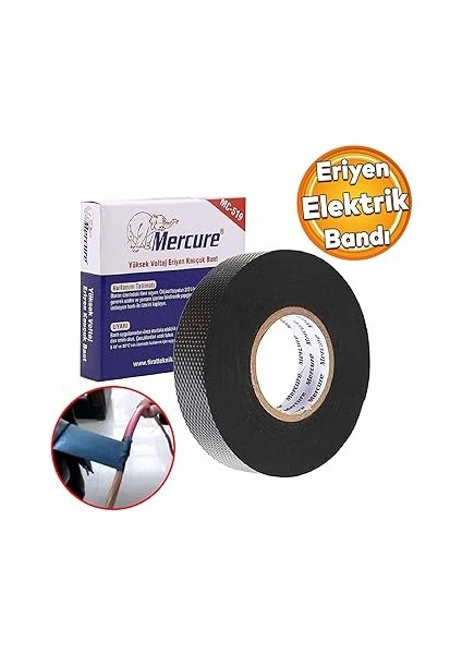 Eriyen Bant Su Altı Kablo Elektrik Elektrikçi Su Yalıtım Sızdırmaz Bandı 19 x 0.8 (5 Metre) modelleri