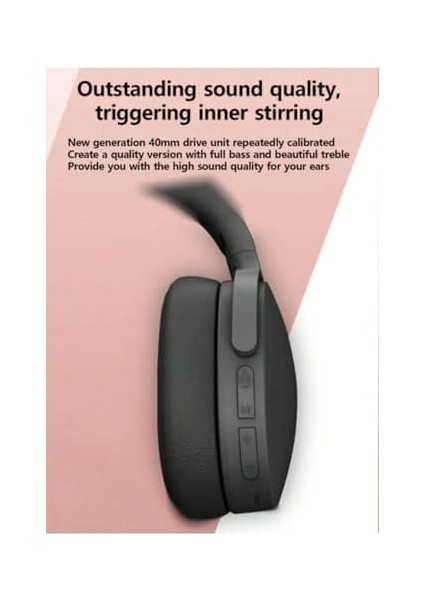 Bluetooth Kafa Üstü Kulaklık - Bej Renk, Uzun Pil Ömrü ve Yüksek Ses KALITESI,BEJ,100 Saat Bekleme Süresi, Mikrofonlu, Güçlü Bas fiyatları